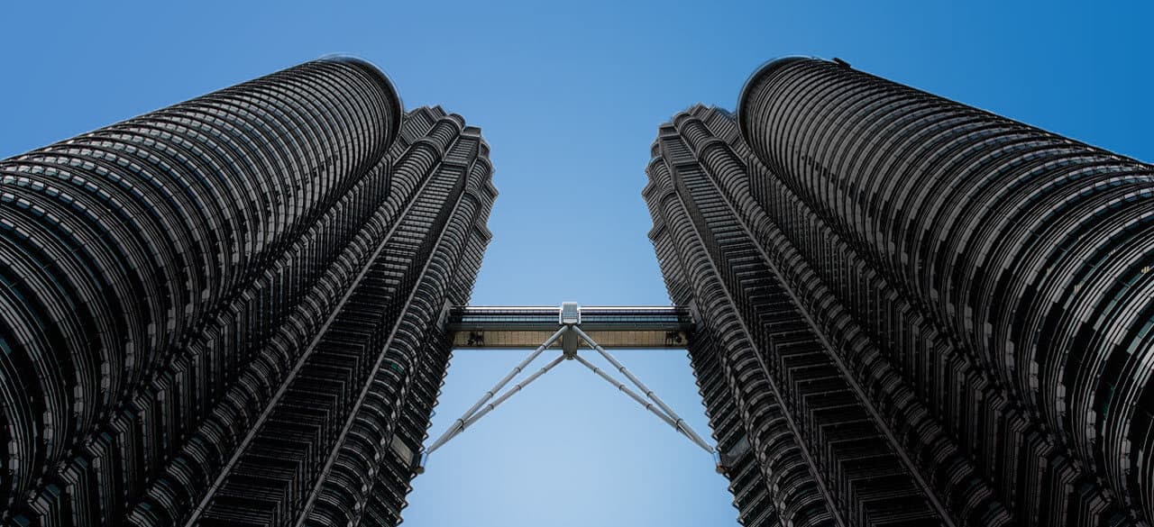 Twin towers architecture